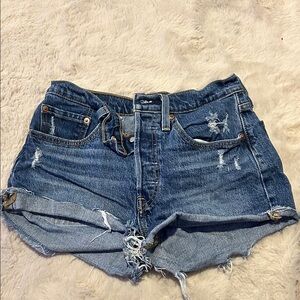 Levi's Women's Distressed Denim Shorts